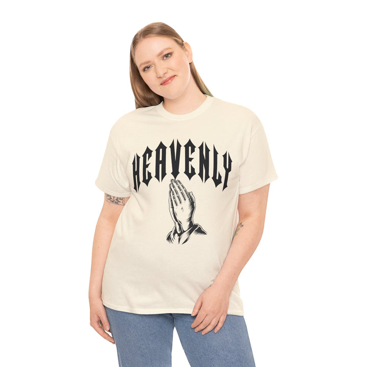 'Heavenly' Unisex Tee Regular Fit Round Neck Graphic Tshirt, Urban Fashion, Short Sleeve Great For Outdoor, Spring, Summer,  Casual Graphic Tees, Comfortable Men's or Women's Top for Day or Night Wear