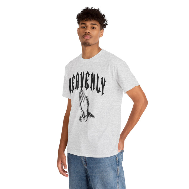 'Heavenly' Unisex Tee Regular Fit Round Neck Graphic Tshirt, Urban Fashion, Short Sleeve Great For Outdoor, Spring, Summer,  Casual Graphic Tees, Comfortable Men's or Women's Top for Day or Night Wear