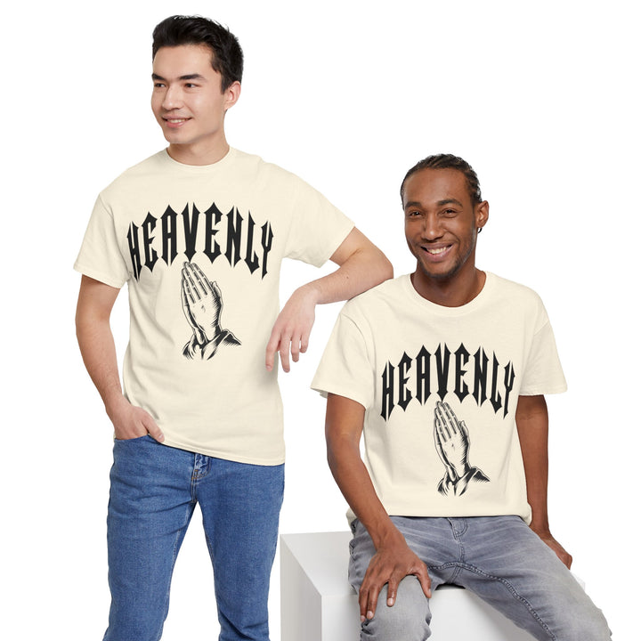 'Heavenly' Unisex Tee Regular Fit Round Neck Graphic Tshirt, Urban Fashion, Short Sleeve Great For Outdoor, Spring, Summer,  Casual Graphic Tees, Comfortable Men's or Women's Top for Day or Night Wear