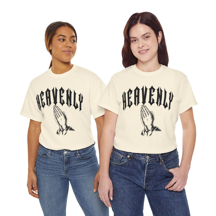 'Heavenly' Unisex Tee Regular Fit Round Neck Graphic Tshirt, Urban Fashion, Short Sleeve Great For Outdoor, Spring, Summer,  Casual Graphic Tees, Comfortable Men's or Women's Top for Day or Night Wear