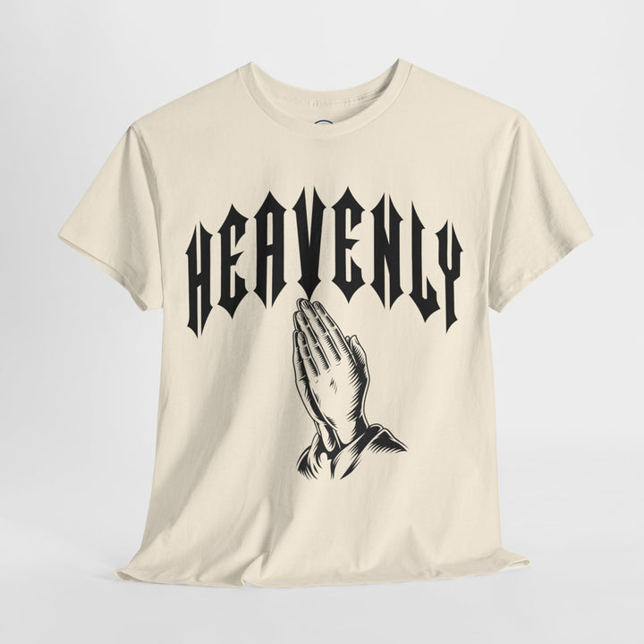 'Heavenly' Unisex Tee Regular Fit Round Neck Graphic Tshirt, Urban Fashion, Short Sleeve Great For Outdoor, Spring, Summer,  Casual Graphic Tees, Comfortable Men's or Women's Top for Day or Night Wear