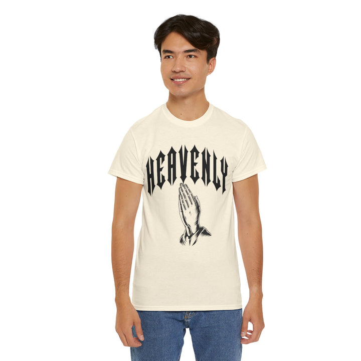 'Heavenly' Unisex Tee Regular Fit Round Neck Graphic Tshirt, Urban Fashion, Short Sleeve Great For Outdoor, Spring, Summer,  Casual Graphic Tees, Comfortable Men's or Women's Top for Day or Night Wear