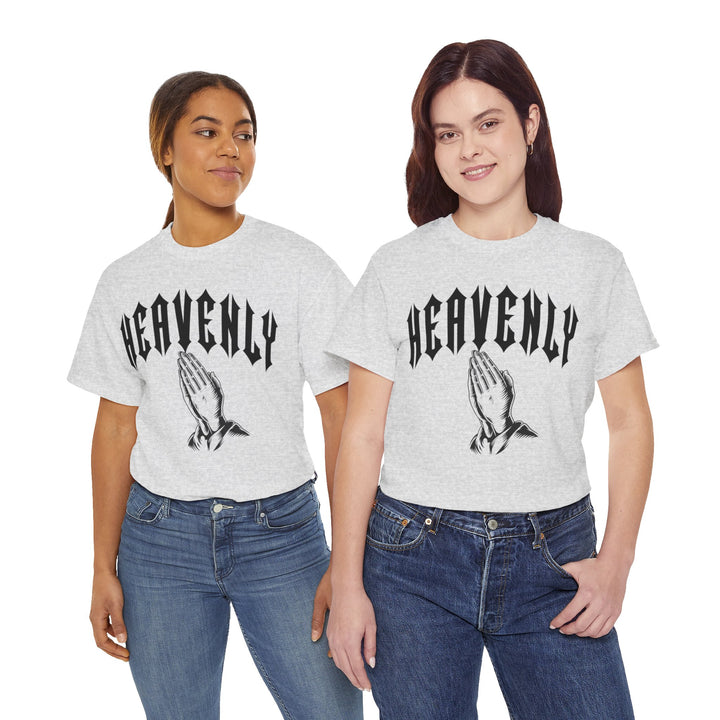 'Heavenly' Unisex Tee Regular Fit Round Neck Graphic Tshirt, Urban Fashion, Short Sleeve Great For Outdoor, Spring, Summer,  Casual Graphic Tees, Comfortable Men's or Women's Top for Day or Night Wear