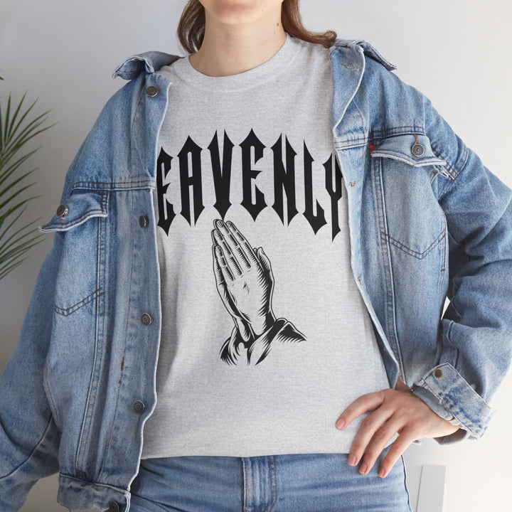 'Heavenly' Unisex Tee Regular Fit Round Neck Graphic Tshirt, Urban Fashion, Short Sleeve Great For Outdoor, Spring, Summer,  Casual Graphic Tees, Comfortable Men's or Women's Top for Day or Night Wear