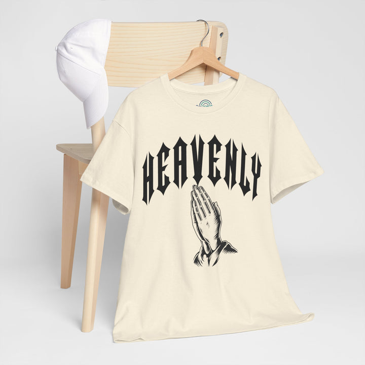 'Heavenly' Unisex Tee Regular Fit Round Neck Graphic Tshirt, Urban Fashion, Short Sleeve Great For Outdoor, Spring, Summer,  Casual Graphic Tees, Comfortable Men's or Women's Top for Day or Night Wear