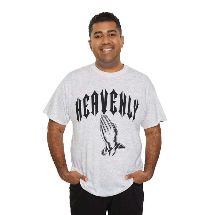 'Heavenly' Unisex Tee Regular Fit Round Neck Graphic Tshirt, Urban Fashion, Short Sleeve Great For Outdoor, Spring, Summer,  Casual Graphic Tees, Comfortable Men's or Women's Top for Day or Night Wear