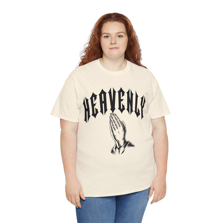 'Heavenly' Unisex Tee Regular Fit Round Neck Graphic Tshirt, Urban Fashion, Short Sleeve Great For Outdoor, Spring, Summer,  Casual Graphic Tees, Comfortable Men's or Women's Top for Day or Night Wear