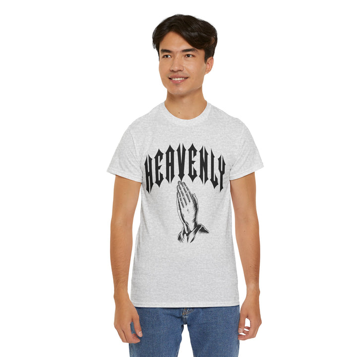 'Heavenly' Unisex Tee Regular Fit Round Neck Graphic Tshirt, Urban Fashion, Short Sleeve Great For Outdoor, Spring, Summer,  Casual Graphic Tees, Comfortable Men's or Women's Top for Day or Night Wear