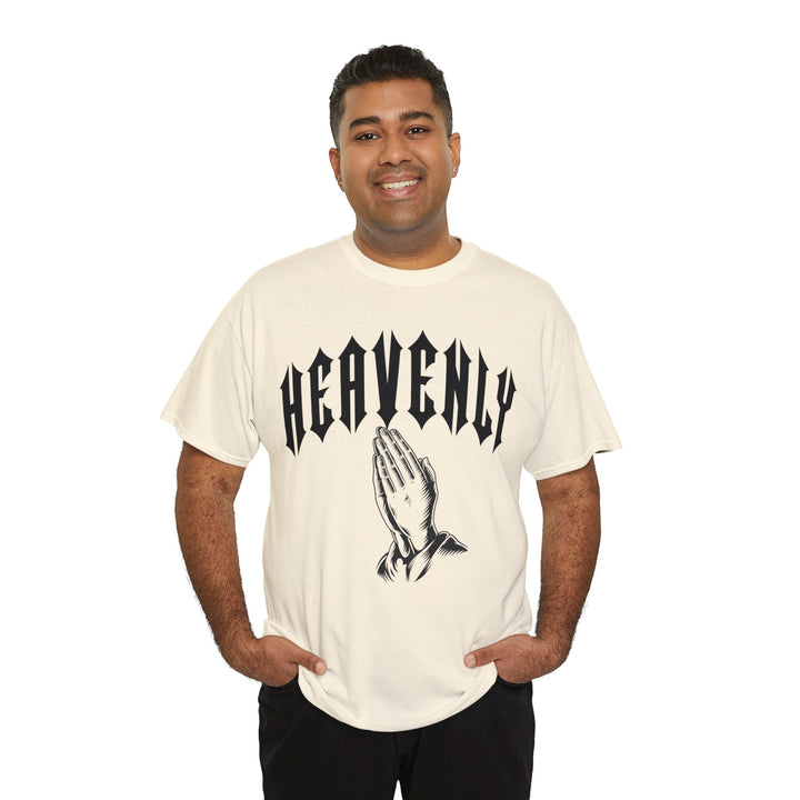 'Heavenly' Unisex Tee Regular Fit Round Neck Graphic Tshirt, Urban Fashion, Short Sleeve Great For Outdoor, Spring, Summer,  Casual Graphic Tees, Comfortable Men's or Women's Top for Day or Night Wear