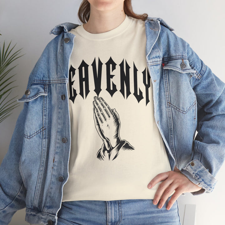 'Heavenly' Unisex Tee Regular Fit Round Neck Graphic Tshirt, Urban Fashion, Short Sleeve Great For Outdoor, Spring, Summer,  Casual Graphic Tees, Comfortable Men's or Women's Top for Day or Night Wear