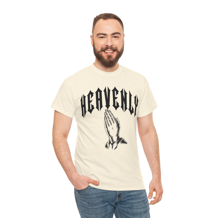 'Heavenly' Unisex Tee Regular Fit Round Neck Graphic Tshirt, Urban Fashion, Short Sleeve Great For Outdoor, Spring, Summer,  Casual Graphic Tees, Comfortable Men's or Women's Top for Day or Night Wear