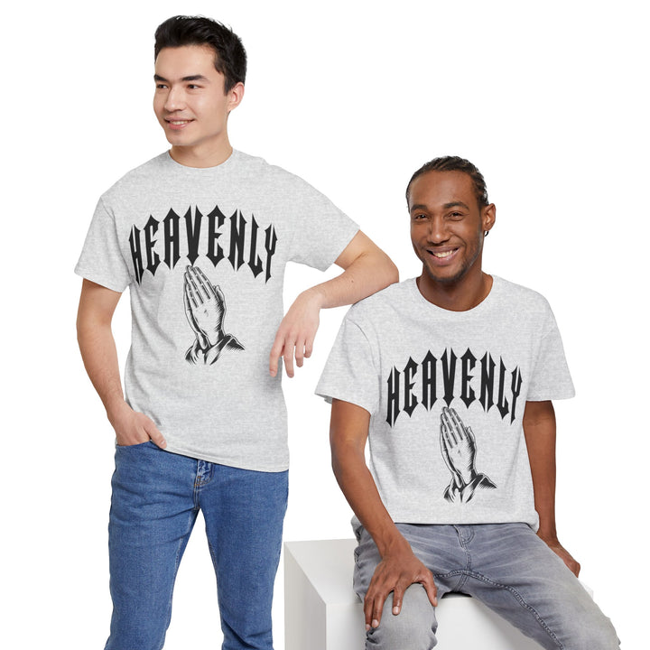 'Heavenly' Unisex Tee Regular Fit Round Neck Graphic Tshirt, Urban Fashion, Short Sleeve Great For Outdoor, Spring, Summer,  Casual Graphic Tees, Comfortable Men's or Women's Top for Day or Night Wear