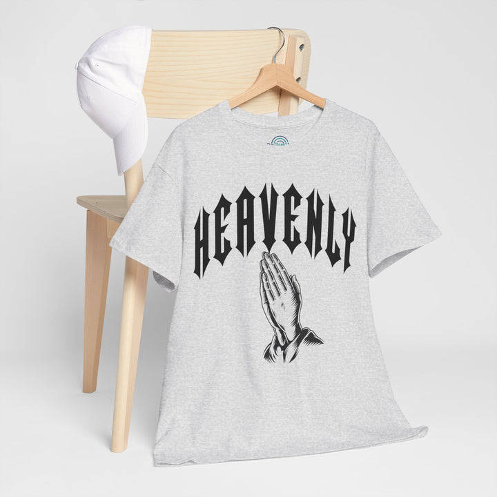 'Heavenly' Unisex Tee Regular Fit Round Neck Graphic Tshirt, Urban Fashion, Short Sleeve Great For Outdoor, Spring, Summer,  Casual Graphic Tees, Comfortable Men's or Women's Top for Day or Night Wear