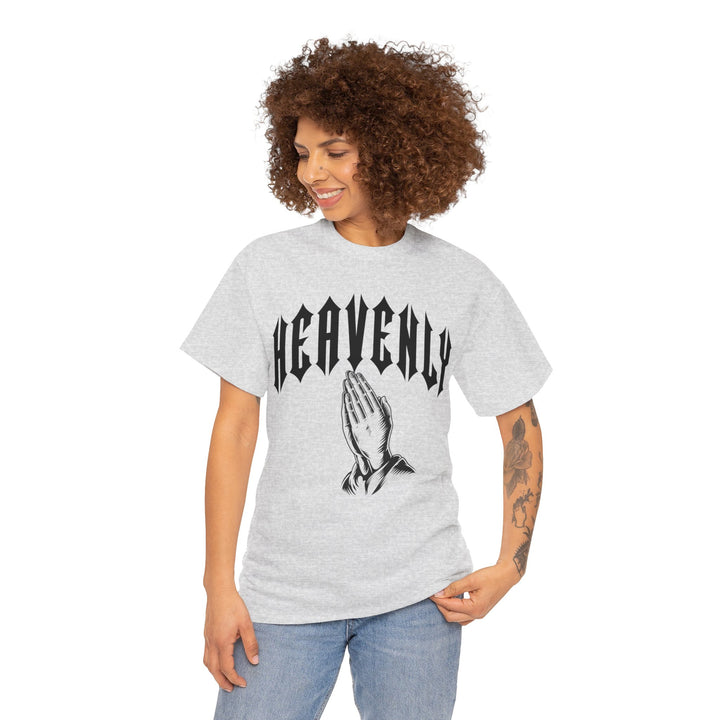 'Heavenly' Unisex Tee Regular Fit Round Neck Graphic Tshirt, Urban Fashion, Short Sleeve Great For Outdoor, Spring, Summer,  Casual Graphic Tees, Comfortable Men's or Women's Top for Day or Night Wear