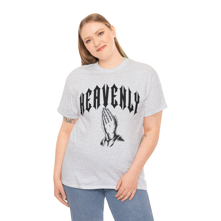 'Heavenly' Unisex Tee Regular Fit Round Neck Graphic Tshirt, Urban Fashion, Short Sleeve Great For Outdoor, Spring, Summer,  Casual Graphic Tees, Comfortable Men's or Women's Top for Day or Night Wear