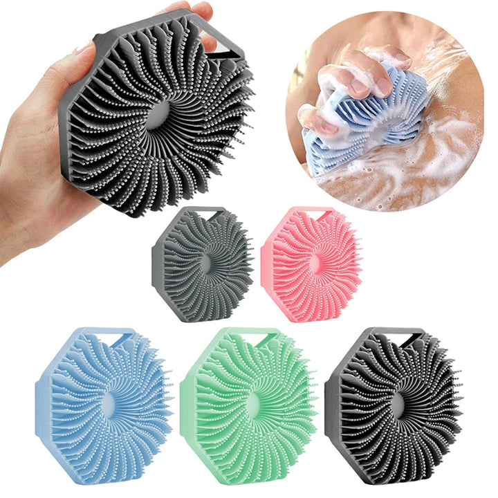 Antimicrobial Silicone Body Scrubber: Gentle Exfoliating Brush for Sensitive Skin, Eco-Friendly Shower Scrubber for a Refreshing Clean