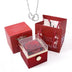 Rose Gift Box Engraved Heart Necklace